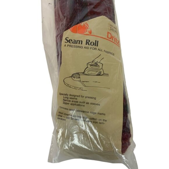 Vintage Dritz Seam Roll For Pressing Long Seams Sleeves Narrow Areas Plaid NEW - Picture 2 of 5